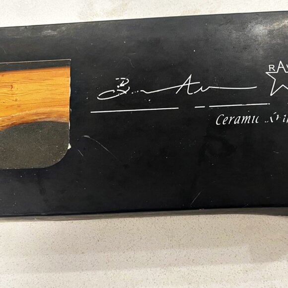 Raw Star Kitchen Knife Ceramic ?Signature Wood Handle 10" New Vintage Boxed - Picture 4 of 7